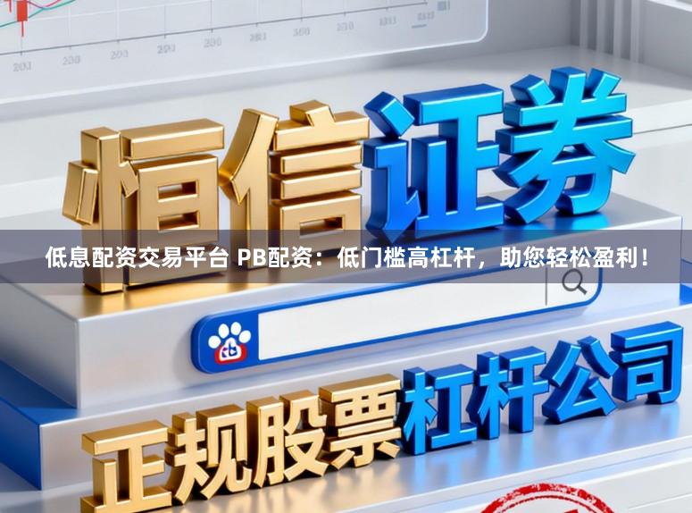 低息配资交易平台 PB配资：低门槛高杠杆，助您轻松盈利！
